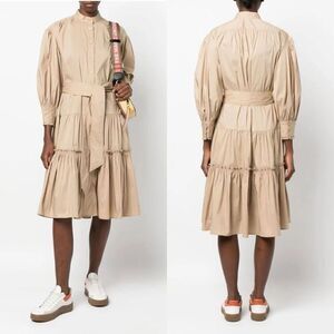 NWT Ralph Lauren Cotton Blouson-Sleeve Shirtdress